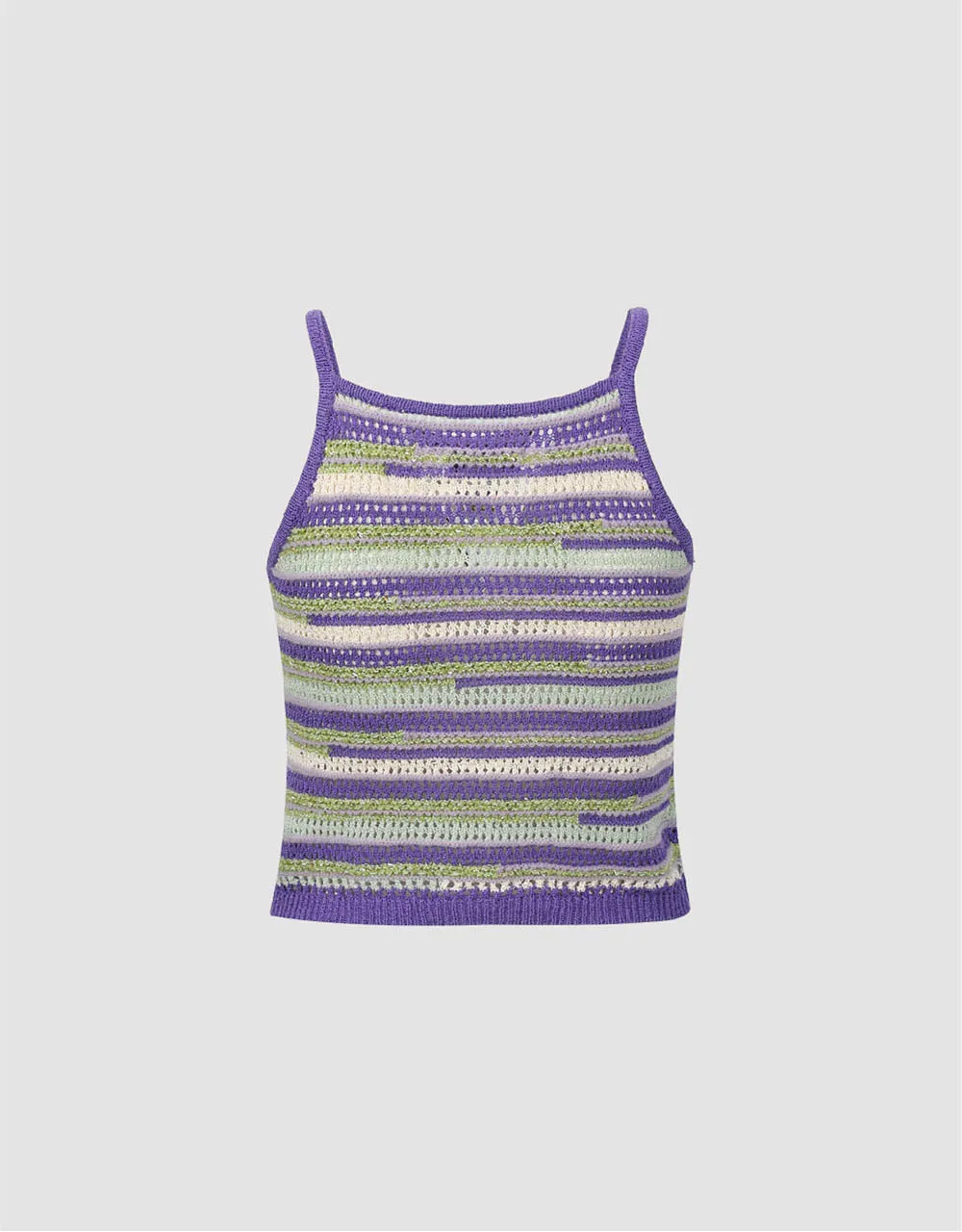 Striped Crochet Cami Top