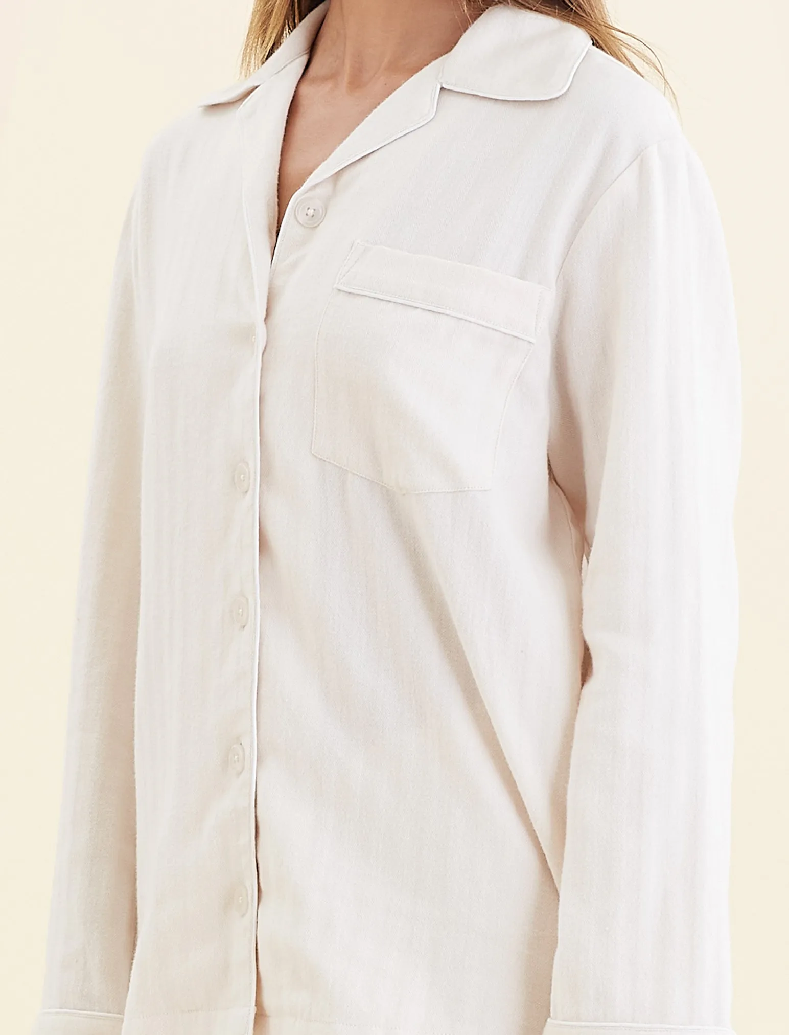 Super Soft Brushed Herringbone PJ