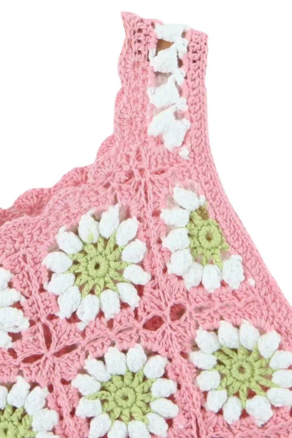 'Tayla' Crochet Flower Top Vest