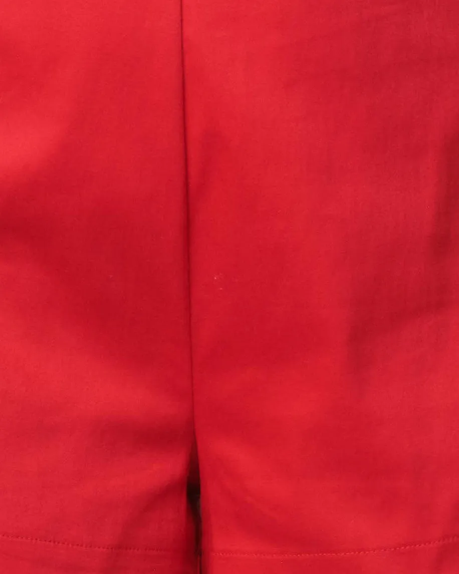 Unique Vintage Red Scallop Shorts | Red