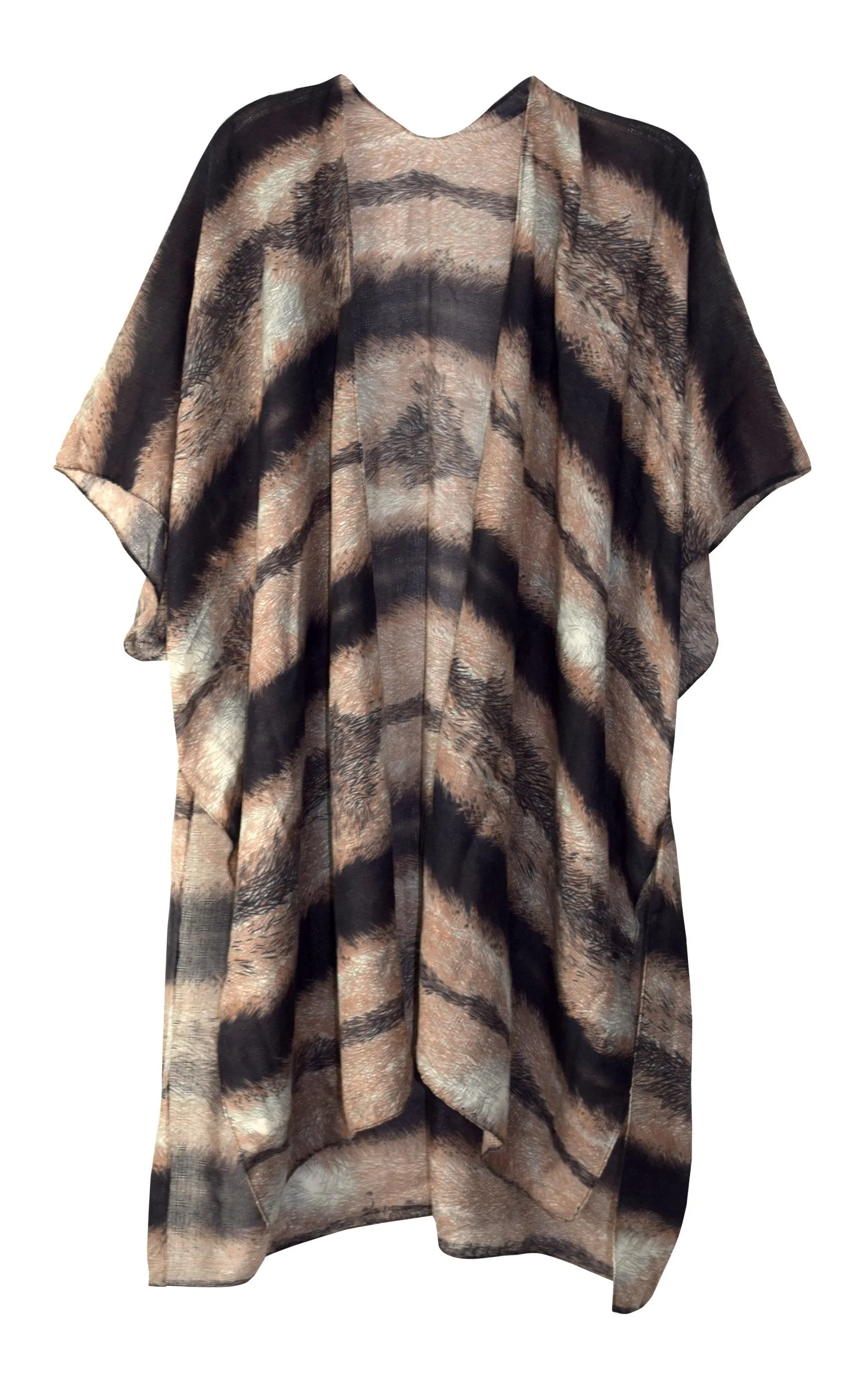 Womens Vintage Tie Dye Print Lightweight Cardigan Summer Poncho