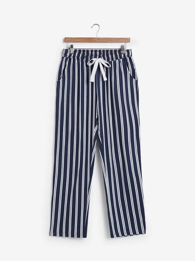 Wunderlove Navy Striped Pyjamas