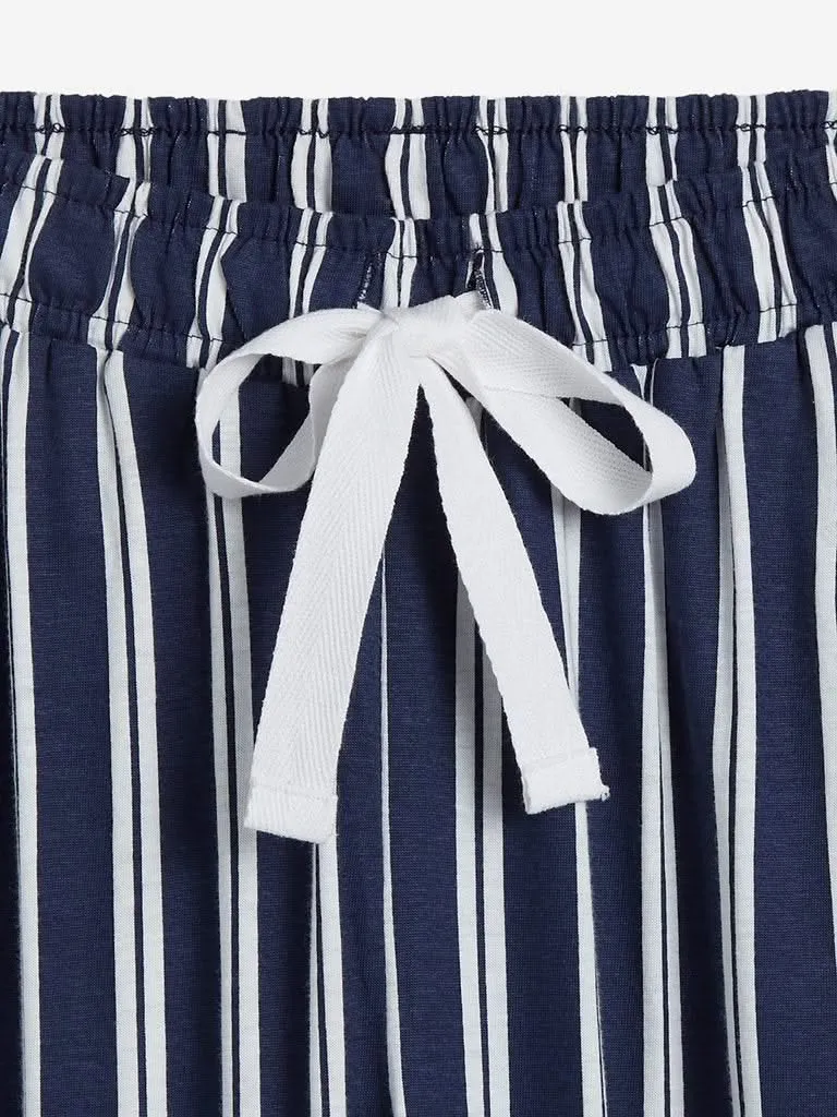 Wunderlove Navy Striped Pyjamas