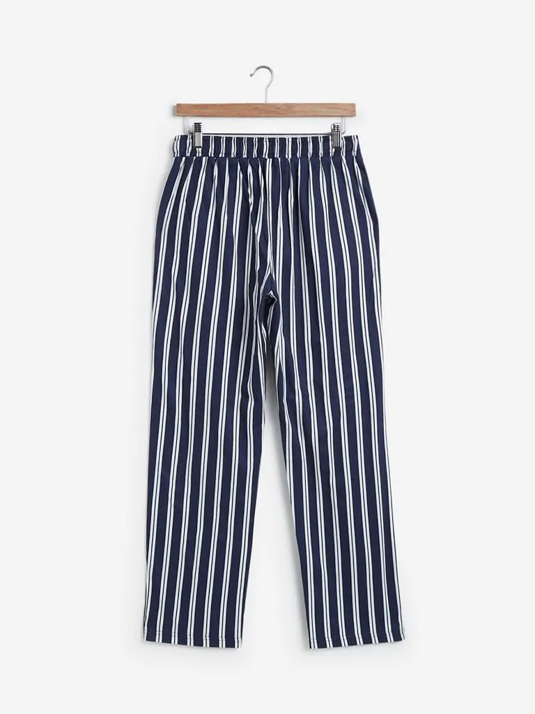 Wunderlove Navy Striped Pyjamas