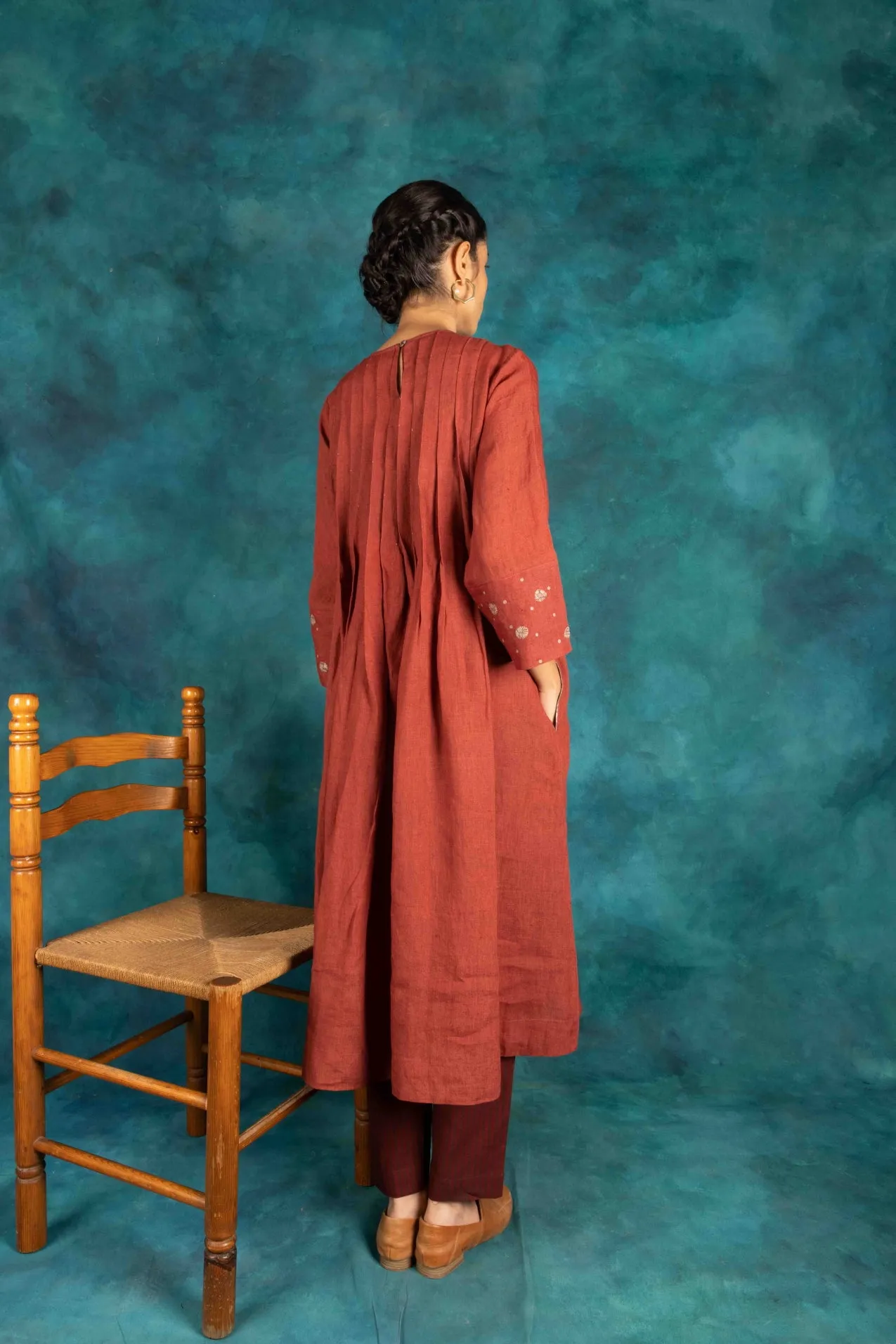 Zen Linen Pleated Kurta